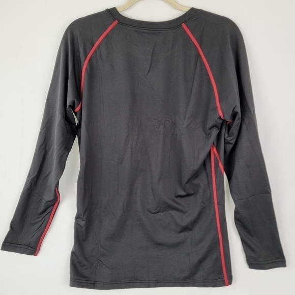 NIB TSLA 2 Pack Mens Workout Shirts Hyper-Dri Long Sleeve Blk/Red Olive Sz Lrg - Picture 5 of 11